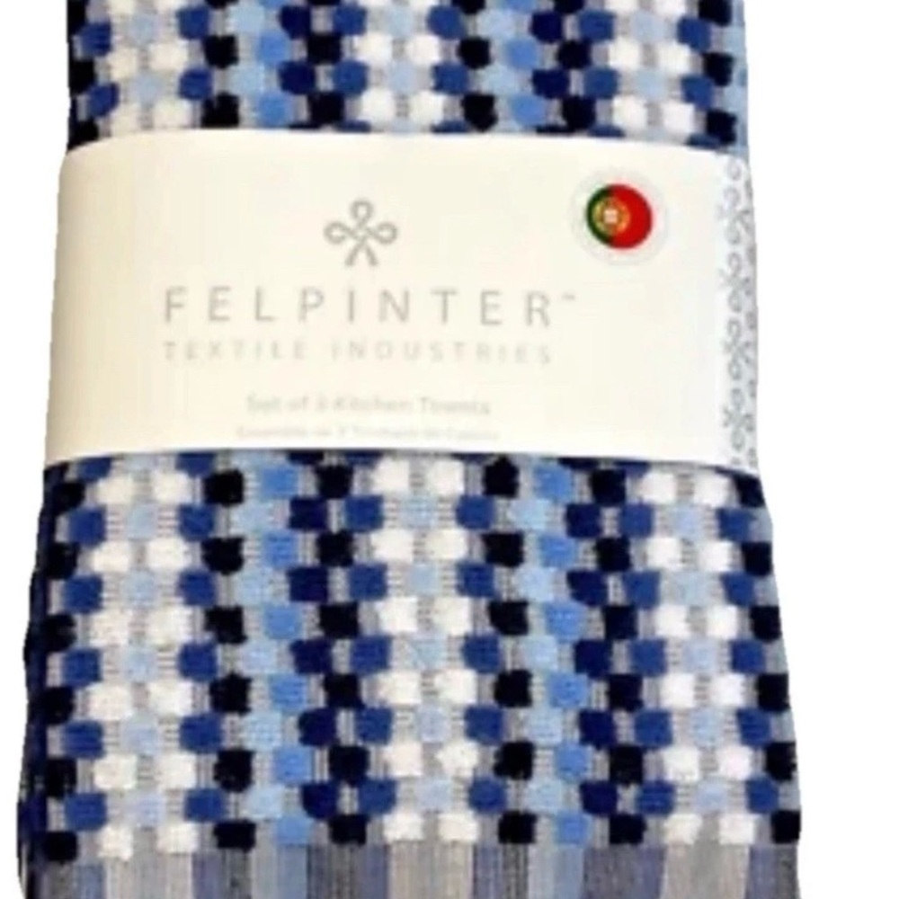 Felpinter Kitchen Towels Blue and Black Kitchen Towels